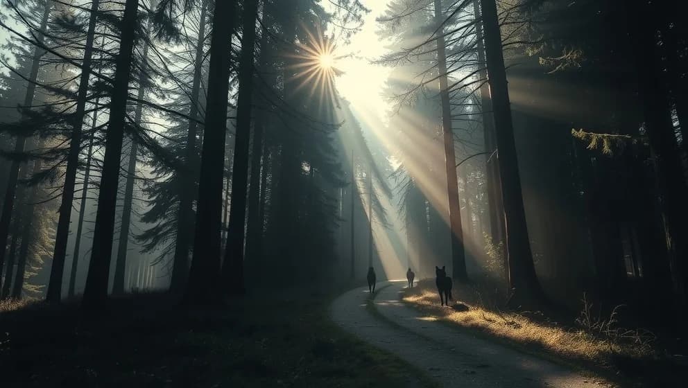 Gittan och gråvargarna möts i skogen