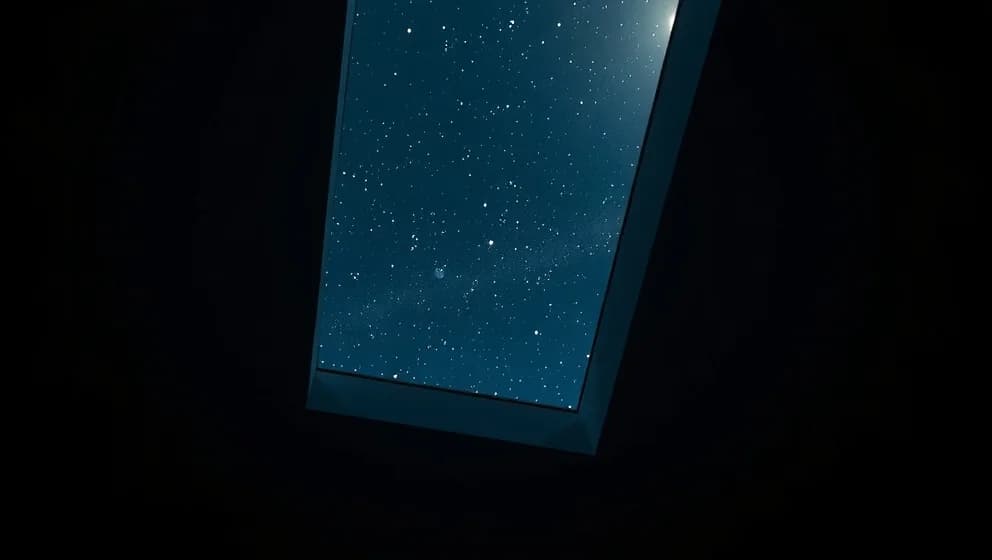 I taket lyser stjärnorna om natten